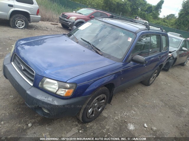 JF1SG63603H703598 - 2003 SUBARU FORESTER 2.5X BLUE photo 2