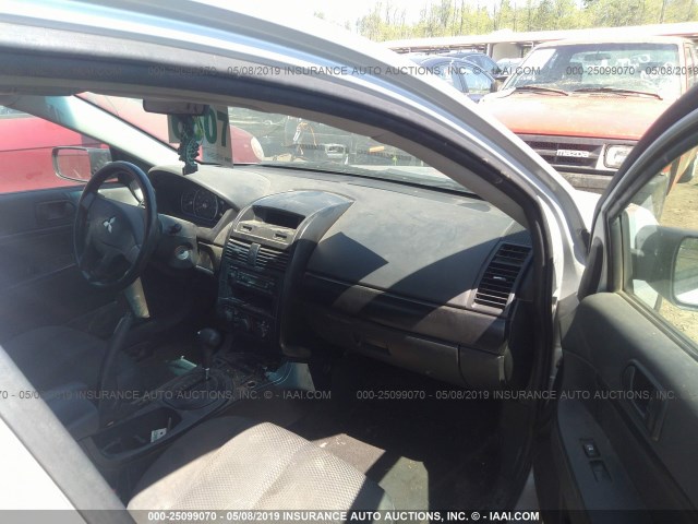 4A3AB26F18E025457 - 2008 MITSUBISHI GALANT DE SILVER photo 5