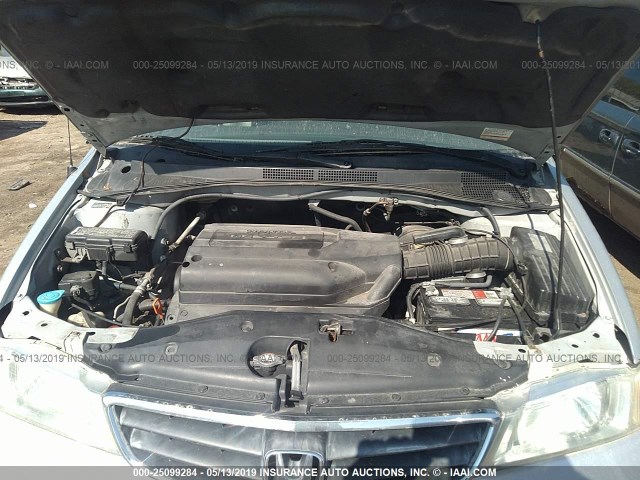 2HKRL18032H568631 - 2002 HONDA ODYSSEY EXL SILVER photo 10