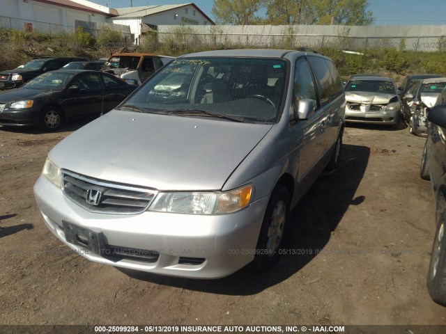 2HKRL18032H568631 - 2002 HONDA ODYSSEY EXL SILVER photo 2