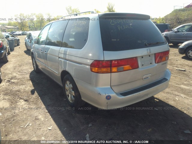 2HKRL18032H568631 - 2002 HONDA ODYSSEY EXL SILVER photo 3