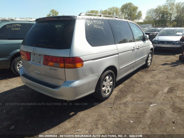 2HKRL18032H568631 - 2002 HONDA ODYSSEY EXL SILVER photo 4