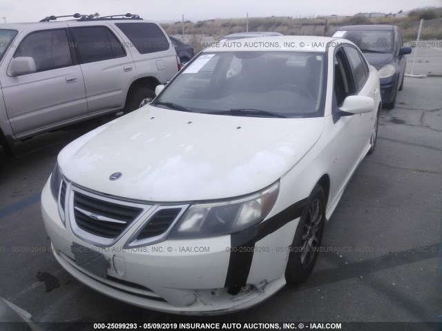 YS3FB49Y081135532 - 2008 SAAB 9-3 2.0T WHITE photo 2