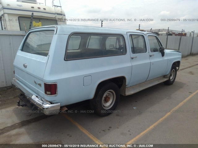 1G8GC26WXCF139903 - 1982 CHEVROLET SUBURBAN C2 Light Blue photo 4