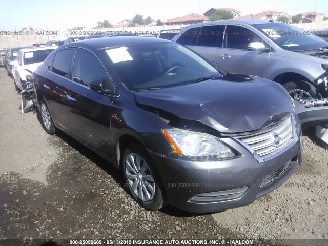 3N1AB7AP9EL658593 - 2014 NISSAN SENTRA S/SV/SR/SL BLUE photo 1