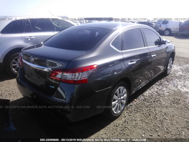 3N1AB7AP9EL658593 - 2014 NISSAN SENTRA S/SV/SR/SL BLUE photo 4