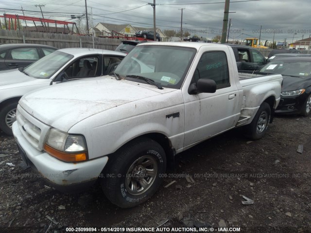 1FTYR10C0YPA30949 - 2000 FORD RANGER WHITE photo 2