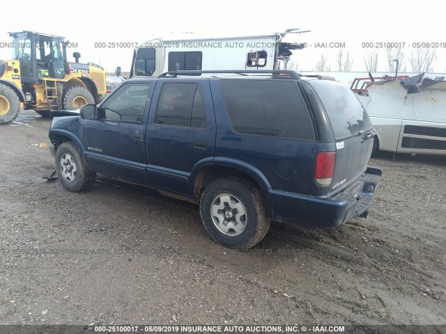 1GNDT13X84K159857 - 2004 CHEVROLET BLAZER BLUE photo 3