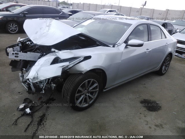 1G6AX5SS3K0132459 - 2019 CADILLAC CTS LUXURY SILVER photo 2