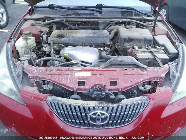 4T1CE38PX6U743182 - 2006 TOYOTA CAMRY SOLARA SE/SLE RED photo 10