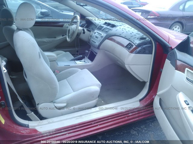 4T1CE38PX6U743182 - 2006 TOYOTA CAMRY SOLARA SE/SLE RED photo 5