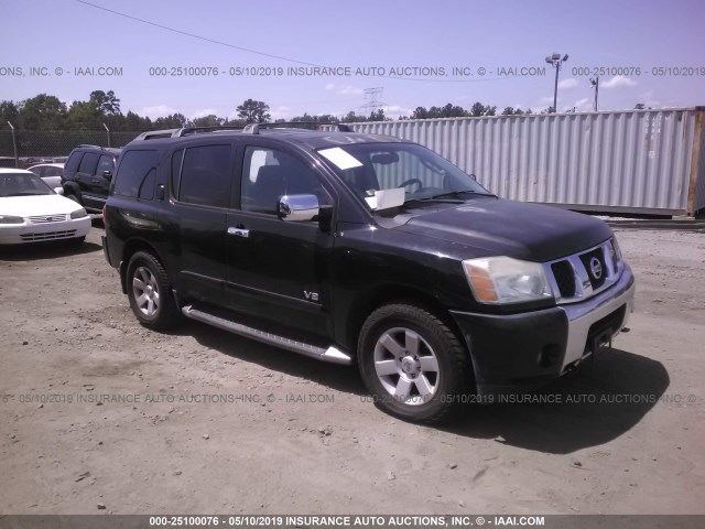 5N1AA08B55N704725 - 2005 NISSAN ARMADA SE/LE BLACK photo 1