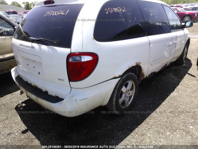 2D4GP44L35R570466 - 2005 DODGE GRAND CARAVAN SXT WHITE photo 6