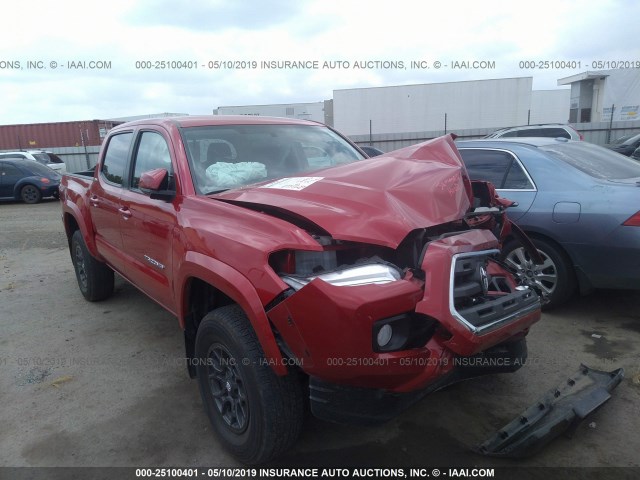 3TMCZ5AN3HM085273 - 2017 TOYOTA TACOMA DBL CAB/SR/TRDSPT/OR/PRO RED photo 1