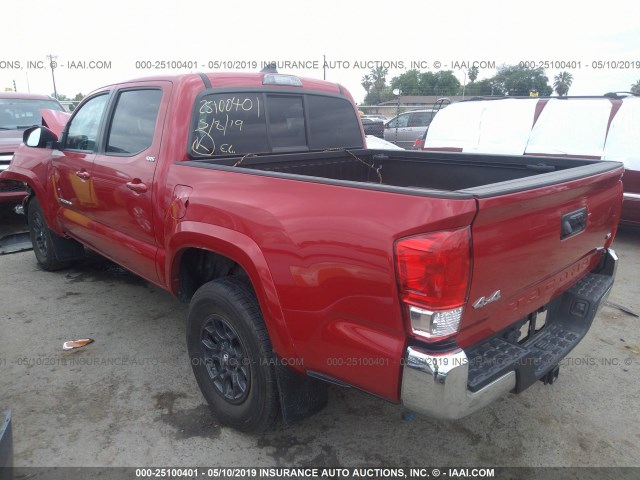 3TMCZ5AN3HM085273 - 2017 TOYOTA TACOMA DBL CAB/SR/TRDSPT/OR/PRO RED photo 3