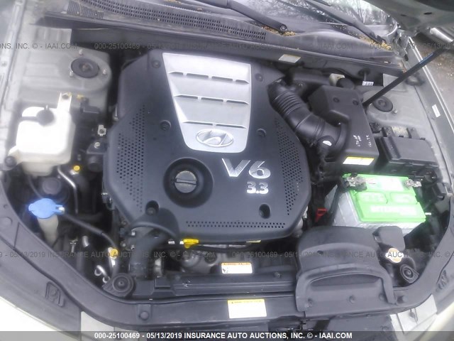 5NPEU46F57H271193 - 2007 HYUNDAI SONATA SE/LIMITED GREEN photo 10