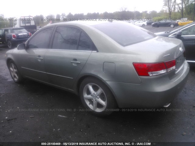 5NPEU46F57H271193 - 2007 HYUNDAI SONATA SE/LIMITED GREEN photo 3