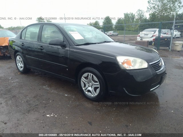 1G1ZS538X6F179419 - 2006 CHEVROLET MALIBU LS BLACK photo 1