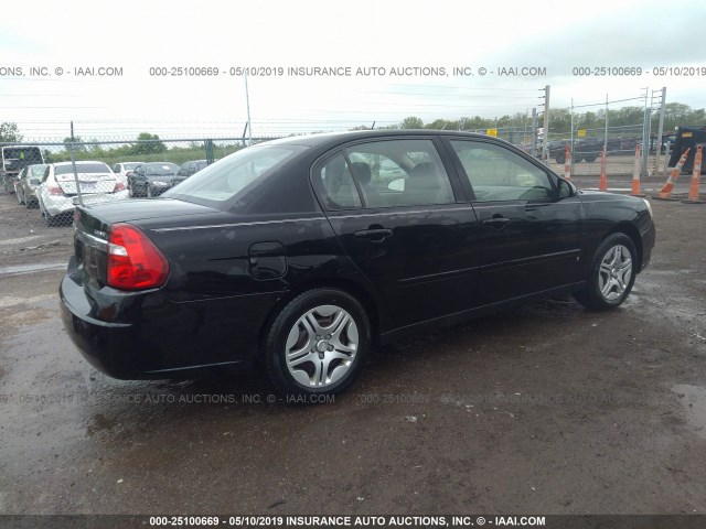 1G1ZS538X6F179419 - 2006 CHEVROLET MALIBU LS BLACK photo 4