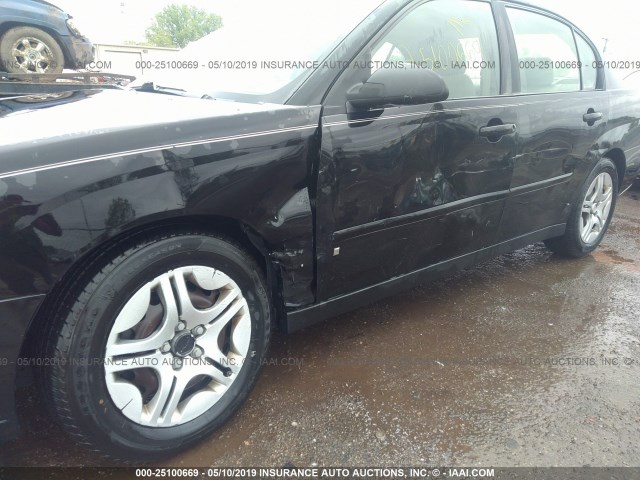 1G1ZS538X6F179419 - 2006 CHEVROLET MALIBU LS BLACK photo 6