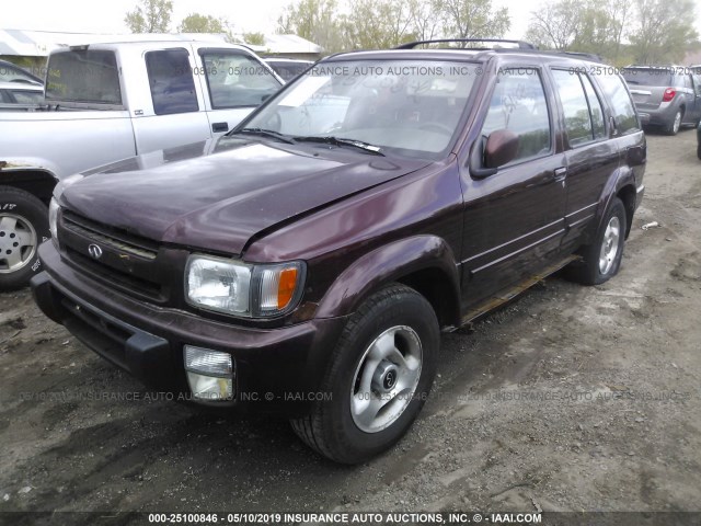 JNRAR05Y5VW006647 - 1997 INFINITI QX4 MAROON photo 2