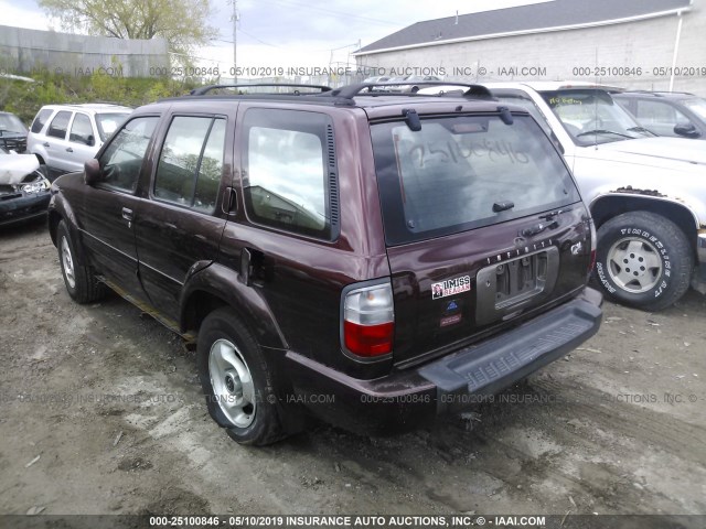 JNRAR05Y5VW006647 - 1997 INFINITI QX4 MAROON photo 3