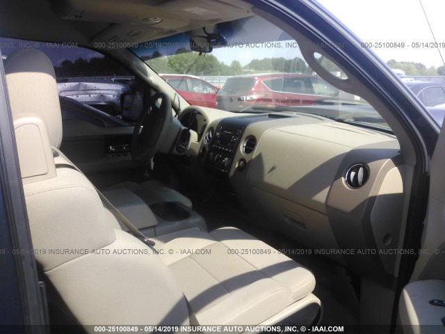 1FTRX12W35FA03361 - 2005 FORD F150 Light Blue photo 5