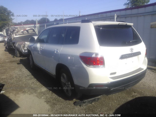 5TDYK3EH7DS090215 - 2013 TOYOTA HIGHLANDER LIMITED WHITE photo 3