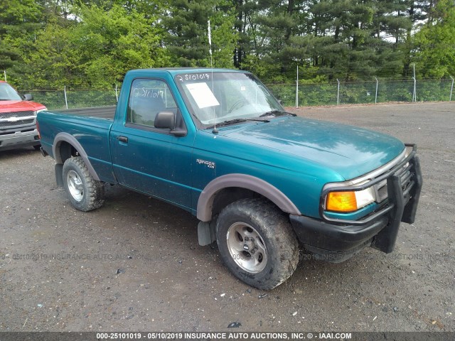 1FTCR11U1VPA43142 - 1997 FORD RANGER GREEN photo 1