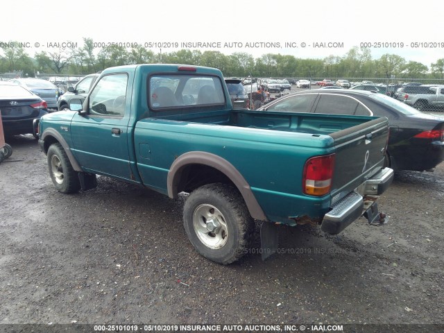 1FTCR11U1VPA43142 - 1997 FORD RANGER GREEN photo 3