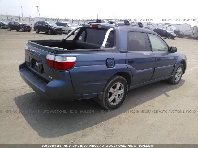 4S4BT62C757103369 - 2005 SUBARU BAJA BLUE photo 4