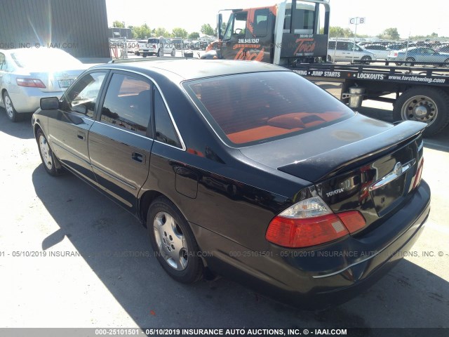 4T1BF28B33U334198 - 2003 TOYOTA AVALON XL/XLS BLACK photo 3