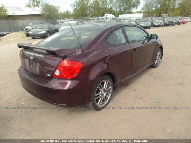 JTKDE167960086892 - 2006 TOYOTA SCION TC ბურგუნდია ფოტო 4