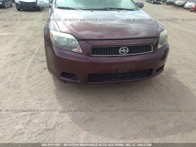 JTKDE167960086892 - 2006 TOYOTA SCION TC ბურგუნდია ფოტო 6