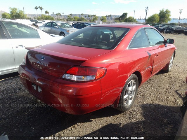 2T1CF28P2YC366889 - 2000 TOYOTA CAMRY SOLARA SE/SLE RED photo 4