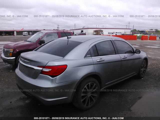 1C3CCBBBXDN651454 - 2013 CHRYSLER 200 TOURING SILVER photo 4