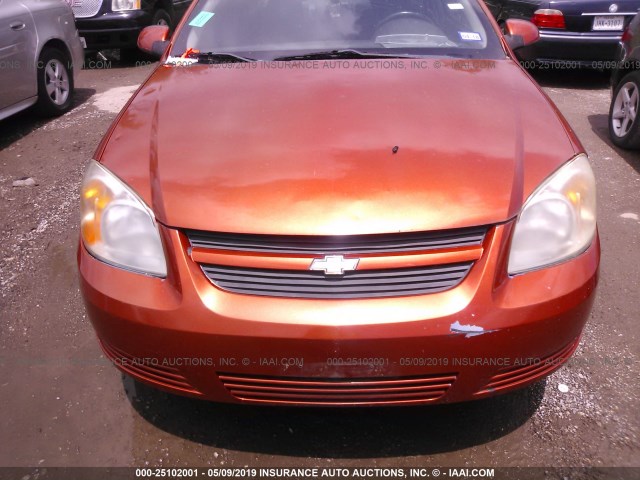 1G1AL15F767684293 - 2006 CHEVROLET COBALT LT ORANGE photo 6