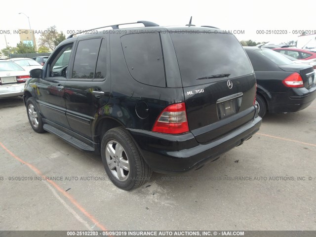 4JGAB57E05A558926 - 2005 MERCEDES-BENZ ML 350 BLACK photo 3