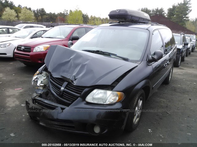 2D4GP44L05R183227 - 2005 DODGE GRAND CARAVAN SXT BLACK photo 2