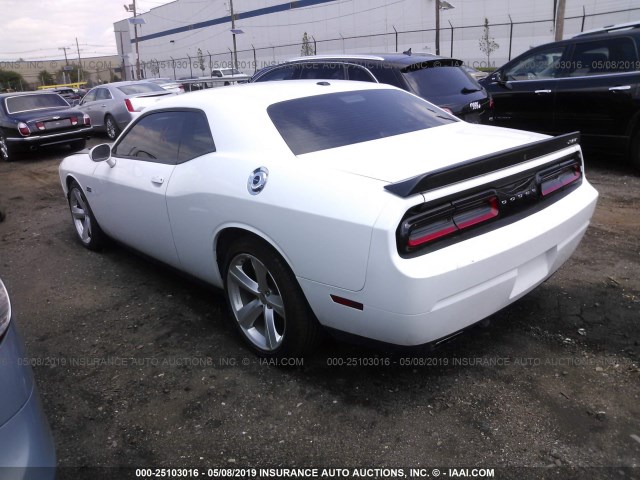 2C3CDYCJ8CH193720 - 2012 DODGE CHALLENGER WHITE photo 3