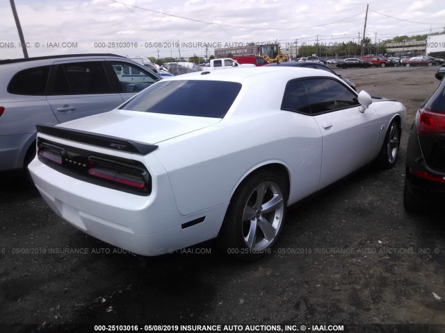 2C3CDYCJ8CH193720 - 2012 DODGE CHALLENGER WHITE photo 4