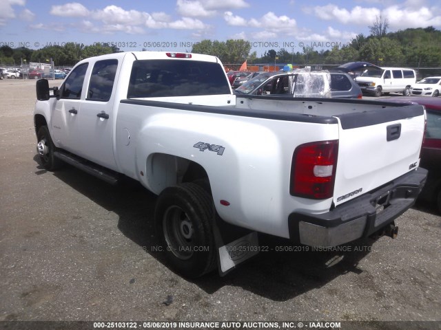 1GT422C87DF116419 - 2013 GMC SIERRA K3500 WHITE photo 3