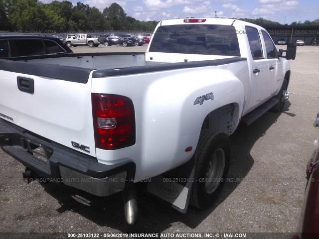 1GT422C87DF116419 - 2013 GMC SIERRA K3500 WHITE photo 4