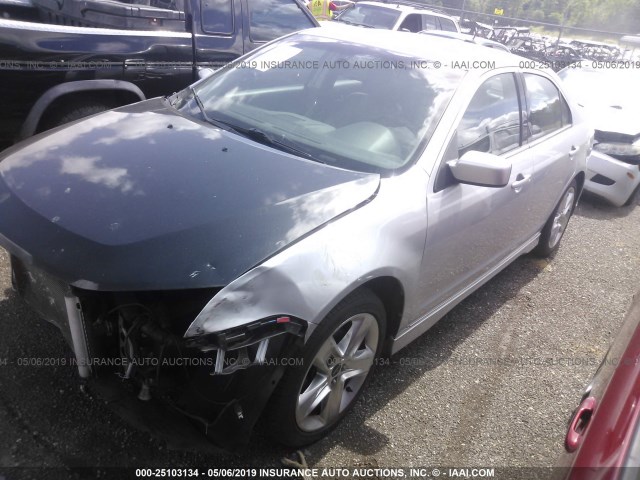 3FAHP0KC1AR341758 - 2010 FORD FUSION SPORT SILVER photo 2