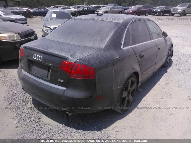 WAUBF78E86A114571 - 2006 AUDI A4 BLACK photo 4