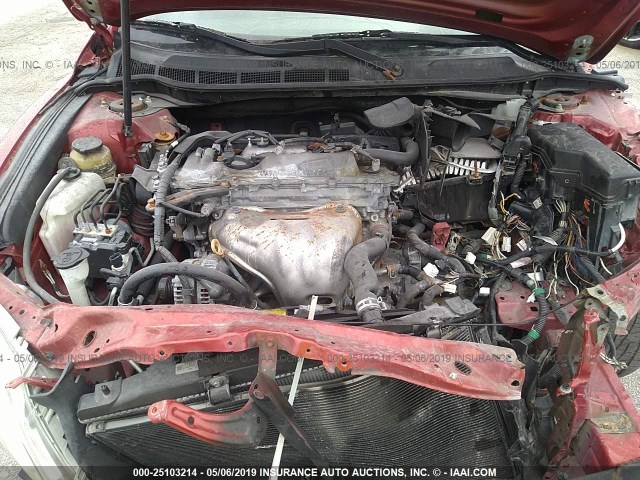 4T1BF3EK4BU665784 - 2011 TOYOTA CAMRY SE/LE/XLE RED photo 10