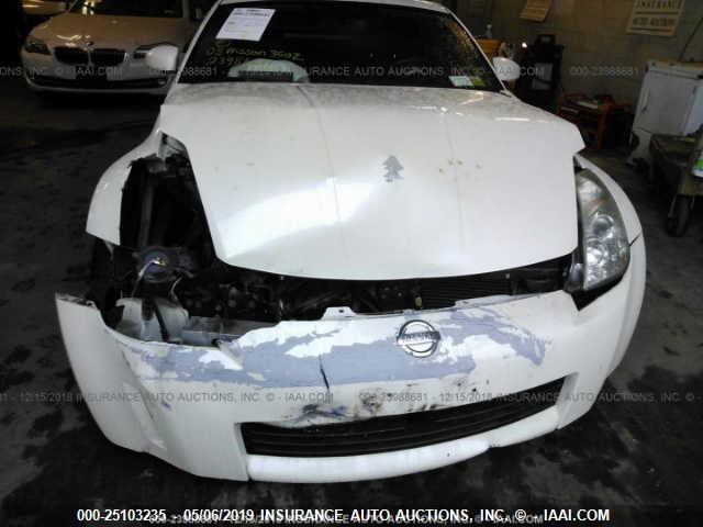 JN1AZ34E23T004428 - 2003 NISSAN 350Z COUPE WHITE photo 6