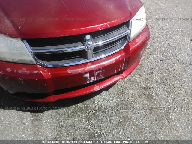 1B3LC56K28N129934 - 2008 DODGE AVENGER SXT RED photo 6