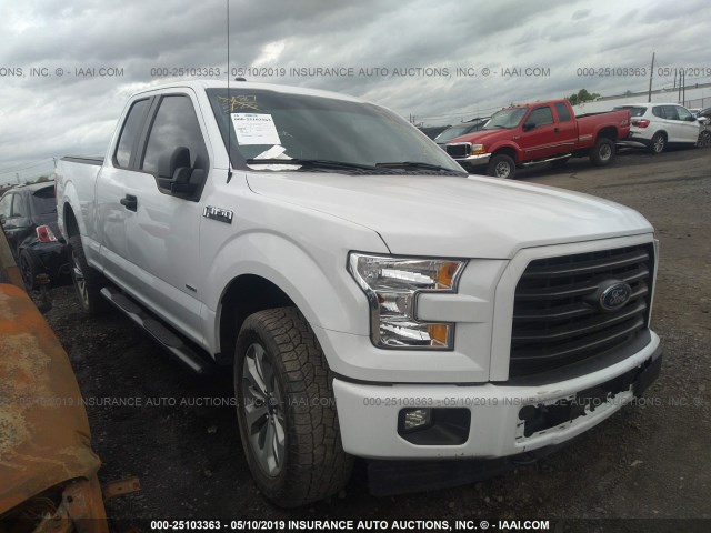 1FTEX1EPXHFA79828 - 2017 FORD F150 SUPER CAB WHITE photo 1