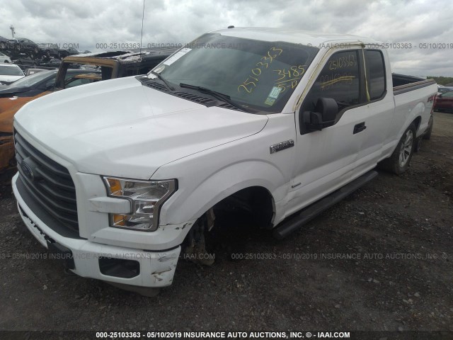 1FTEX1EPXHFA79828 - 2017 FORD F150 SUPER CAB WHITE photo 2